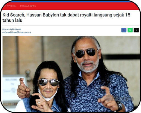 News example related to copyright and royalties.